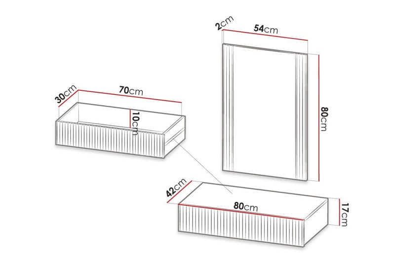 Strontian Sminkbord 80x42 cm Scandinavian Choice Black - Möbler - Bord & matgrupp - Sminkbord & toalettbord - Sminkbord med spegel