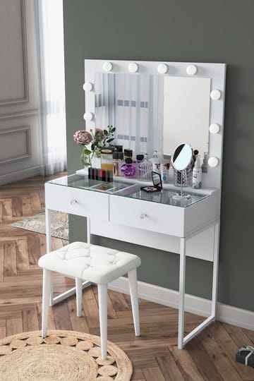 Tavren Sminkbord 90x141,8x40 cm - Vit - Möbler - Bord & matgrupp - Sminkbord & toalettbord