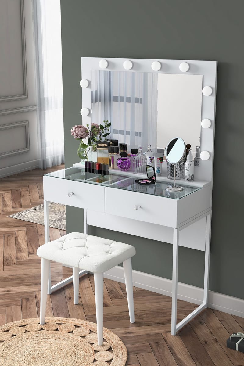 Tavren Sminkbord 90x141,8x40 cm - Vit - Möbler - Bord & matgrupp - Sminkbord & toalettbord