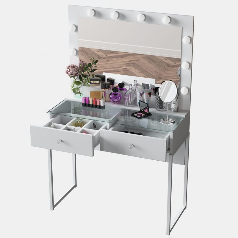 Tavren Sminkbord 90x141,8x40 cm - Vit - Möbler - Bord & matgrupp - Sminkbord & toalettbord