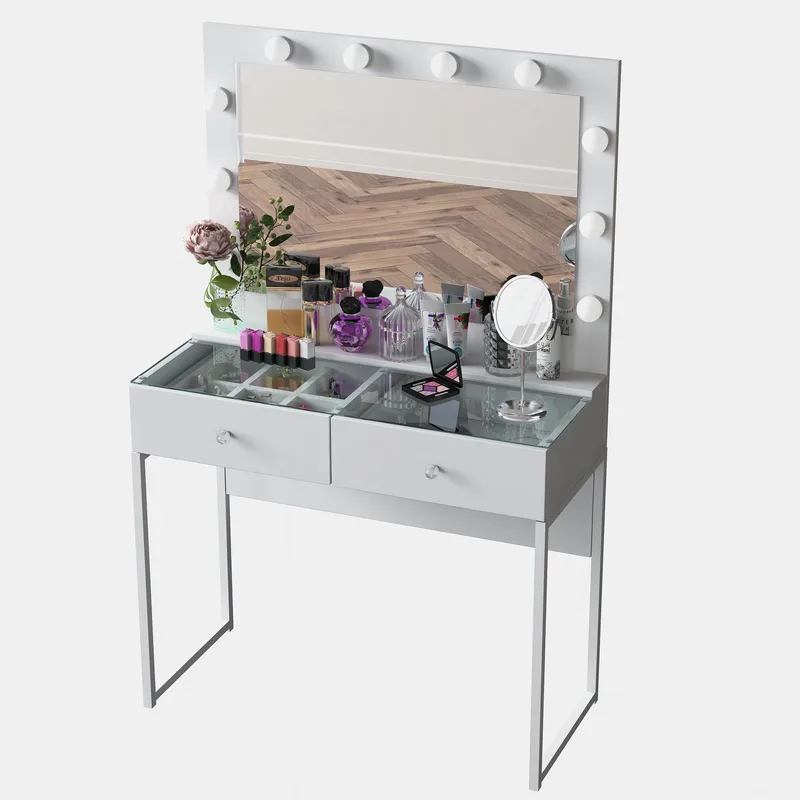 Tavren Sminkbord 90x141,8x40 cm - Vit - Möbler - Bord & matgrupp - Sminkbord & toalettbord