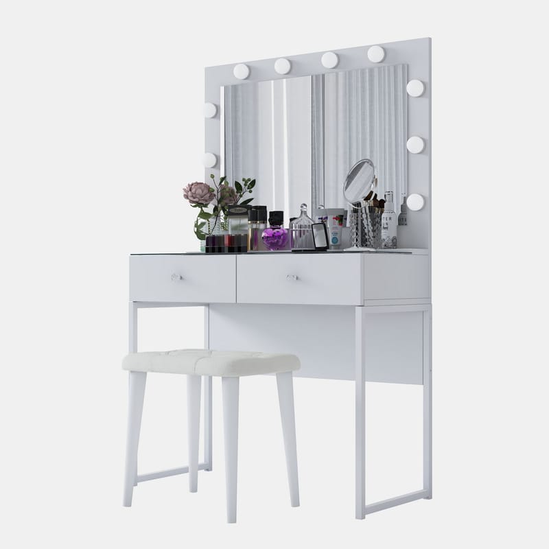 Tavren Sminkbord 90x141,8x40 cm - Vit - Möbler - Bord & matgrupp - Sminkbord & toalettbord