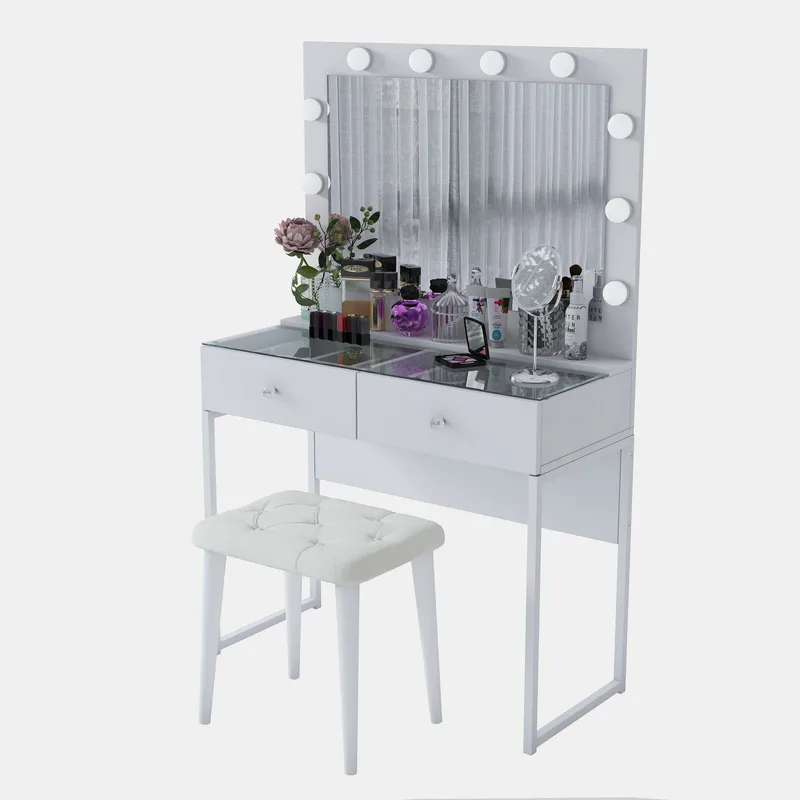 Tavren Sminkbord 90x141,8x40 cm - Vit - Möbler - Bord & matgrupp - Sminkbord & toalettbord