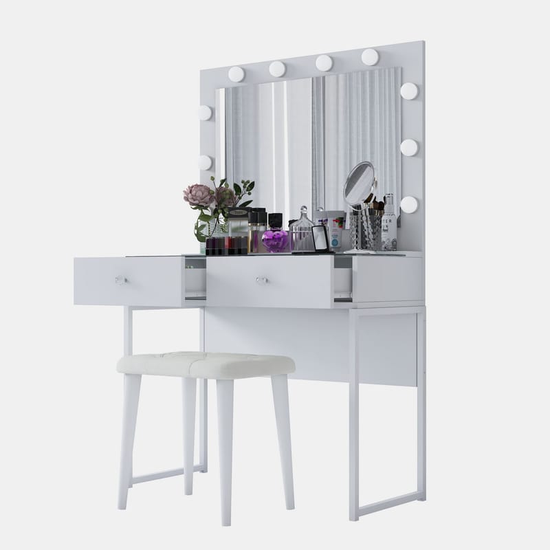 Tavren Sminkbord 90x141,8x40 cm - Vit - Möbler - Bord & matgrupp - Sminkbord & toalettbord