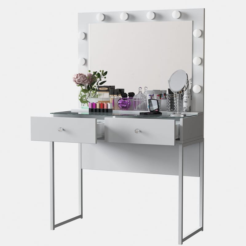 Tavren Sminkbord 90x141,8x40 cm - Vit - Möbler - Bord & matgrupp - Sminkbord & toalettbord