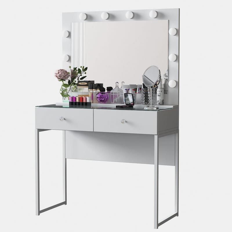 Tavren Sminkbord 90x141,8x40 cm - Vit - Möbler - Bord & matgrupp - Sminkbord & toalettbord