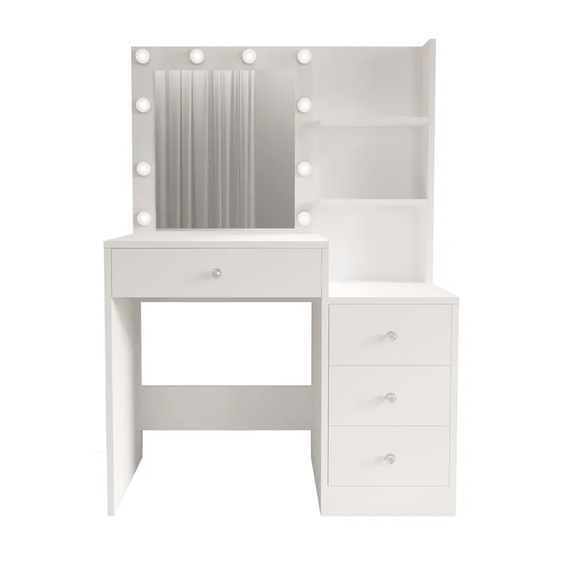 Uvero Sminkbord 69,4x135x40 cm, Vit
