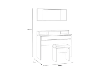 Vergina Sminkbord 110 cm - Brun/Svart - Möbler - Bord & matgrupp - Sminkbord & toalettbord