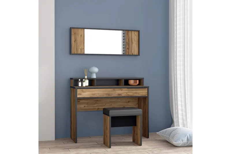 Vergina Sminkbord 110 cm - Brun/Svart - Möbler - Bord & matgrupp - Sminkbord & toalettbord