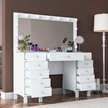 Wonthaggi Sminkbord 120x133,6x40 cm - Vit - Möbler - Bord & matgrupp - Sminkbord & toalettbord