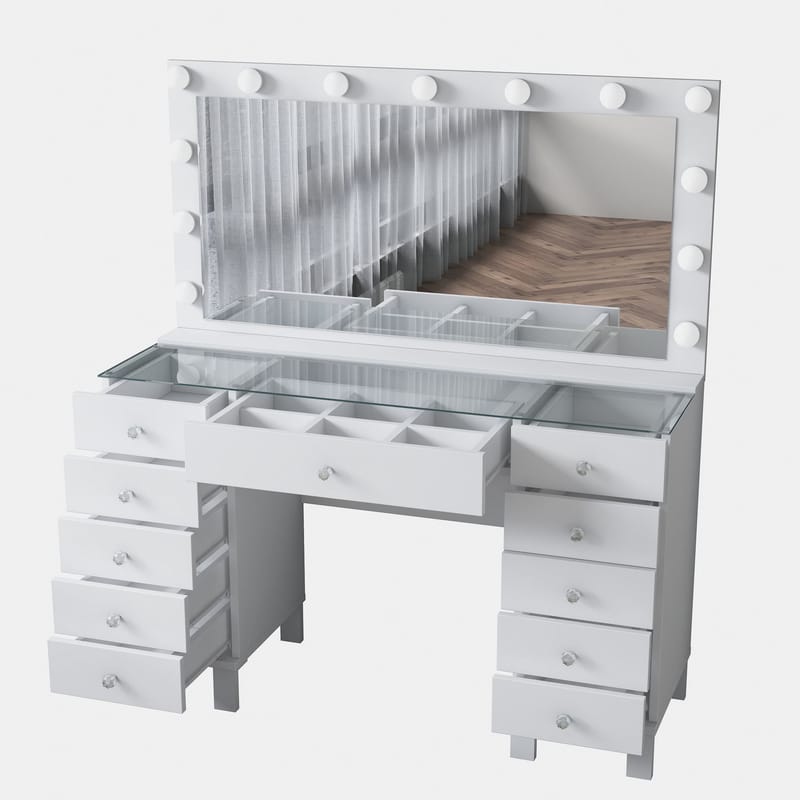 Wonthaggi Sminkbord 120x133,6x40 cm - Vit - Möbler - Bord & matgrupp - Sminkbord & toalettbord