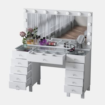 Wonthaggi Sminkbord 120x133,6x40 cm - Vit - Möbler - Bord & matgrupp - Sminkbord & toalettbord