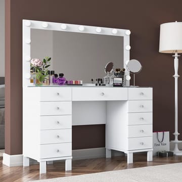 Wonthaggi Sminkbord 120x133,6x40 cm - Vit - Möbler - Bord & matgrupp - Sminkbord & toalettbord