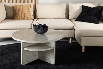 Ålesund Runt Travertin Soffbord 85 cm - Beige - Möbler - Bord & matgrupp - Soffbord