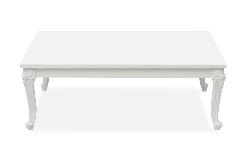 Soffbord 115x65x42 cm högglans vit - Vit - Soffbord