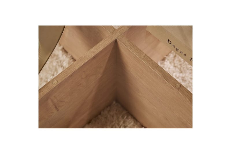 Soffbord Aeris 75 cm med Glasskiva - Safir Ek / Transparent - Möbler - Bord & matgrupp - Soffbord