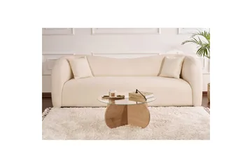 Soffbord Aeris 75 cm med Glasskiva - Safir Ek / Transparent - Möbler - Bord & matgrupp - Soffbord