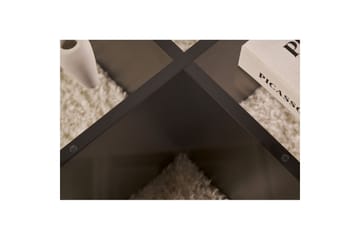 Soffbord Aeris 75 cm med Glasskiva - Trä Svart / Rökt - Möbler - Bord & matgrupp - Soffbord