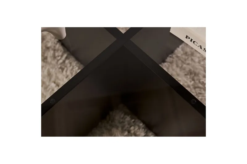 Soffbord Aeris 75 cm med Glasskiva - Trä Svart / Transparent - Möbler - Bord & matgrupp - Soffbord