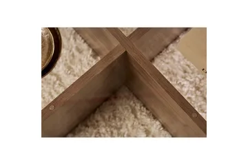 Soffbord Aeris 75 cm med Glasskiva - Valnöt / Transparent - Möbler - Bord & matgrupp - Soffbord