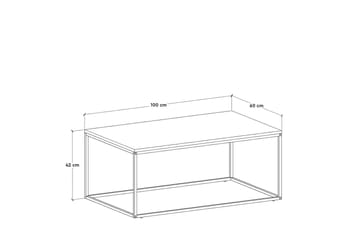 Soffbord Ajmit 100x60 cm Svart - Hanah Home - Möbler - Bord & matgrupp - Soffbord