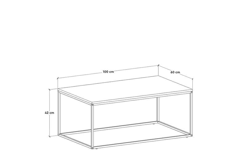 Soffbord Ajmit 100x60 cm Svart - Hanah Home - Möbler - Bord & matgrupp - Soffbord