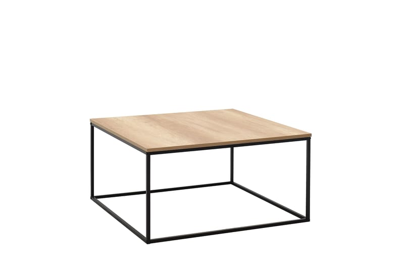 Soffbord Ajmit 80x80 cm Brun/Svart - Hanah Home - Soffbord