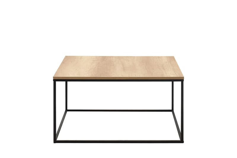 Soffbord Ajmit 80x80 cm Brun/Svart - Hanah Home - Soffbord