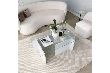 Almasi Soffbord 105x40x105 cm - Vit - Möbler - Bord & matgrupp - Soffbord