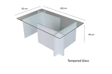Almasi Soffbord 105x40x105 cm - Vit - Möbler - Bord & matgrupp - Soffbord