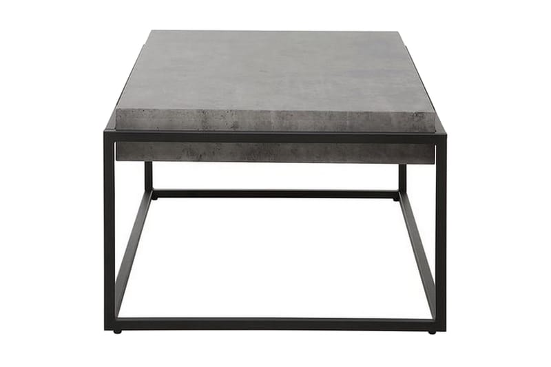 Altos Rektangulärt Soffbord 64 cm i Trä och Metall med Betongeffekt - Grå - Möbler - Bord & matgrupp - Soffbord