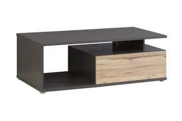 Ameysford Soffbord 120 cm med Förvaring Hylla + Låda - Grå/Brun - Möbler - Bord & matgrupp - Soffbord - Soffbord med förvaring