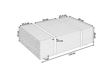 Amlin Soffbord 110 cm på Hjul - Brun/Svart - Möbler - Bord & matgrupp - Soffbord