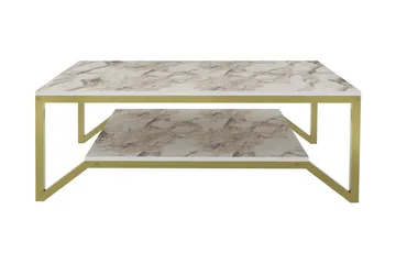 Andifli Soffbord 60x45,8x120 cm - Guld/Vit - Möbler - Bord & matgrupp - Soffbord