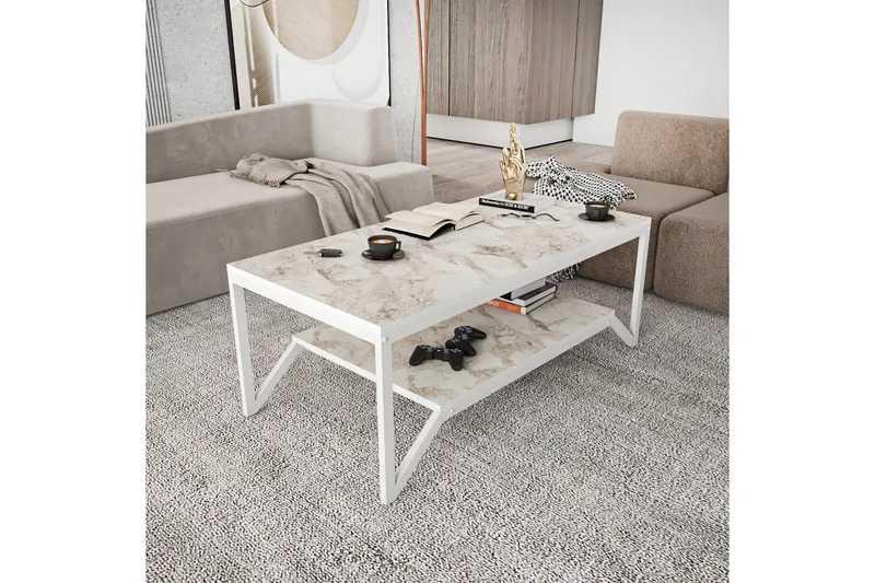 Andifli Soffbord 60x45,8x120 cm - Vit - Möbler - Bord & matgrupp - Soffbord