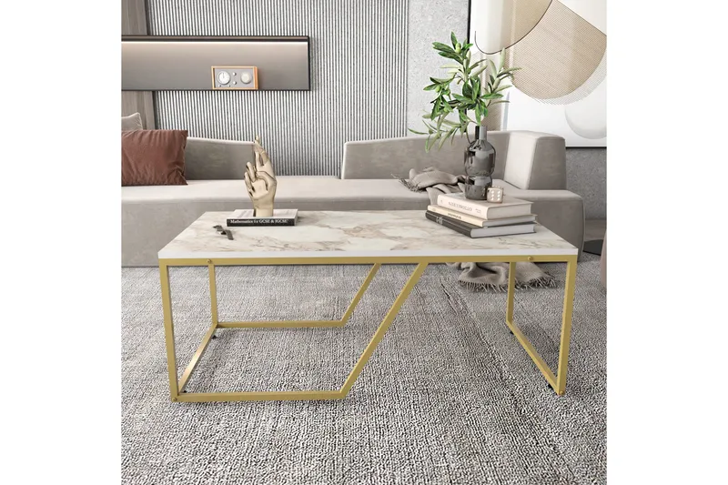 Andifli Soffbord 60x48x120 cm - Vit - Möbler - Bord & matgrupp - Soffbord