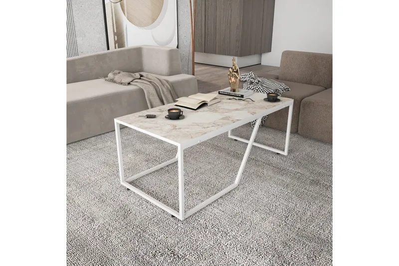 Andifli Soffbord 60x48x120 cm - Vit - Möbler - Bord & matgrupp - Soffbord