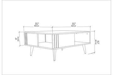 Andifli Soffbord 89,6x46,5x89,6 cm - Vit - Möbler - Bord & matgrupp - Soffbord