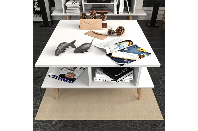 Andifli Soffbord 89x44x89 cm - Vit - Möbler - Bord & matgrupp - Soffbord