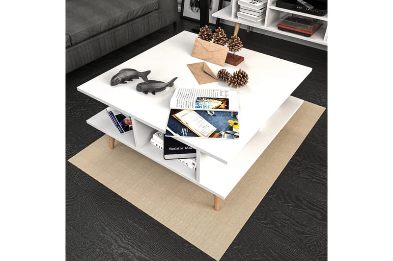 Andifli Soffbord 89x44x89 cm - Vit - Möbler - Bord & matgrupp - Soffbord