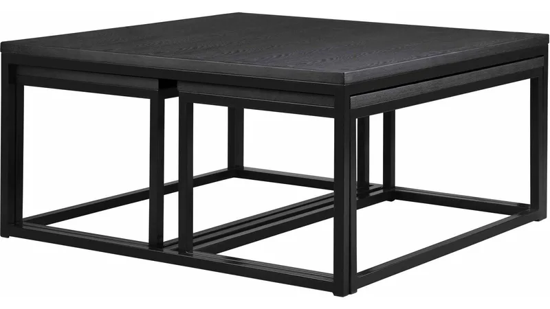 Soffbord Anish 100x100 cm Omonterad - Svartlackad ask - Möbler - Bord & matgrupp - Soffbord