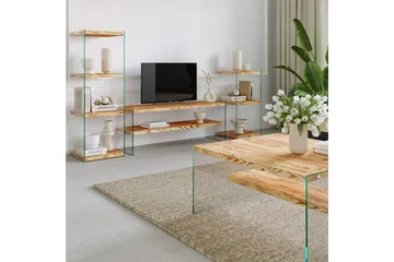 Assanisa Soffbord 75 cm - Natur/Glas - Möbler - Bord & matgrupp - Soffbord - Soffbord med förvaring