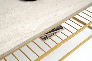 Soffbord Asude 95 cm - Guld/Marmor - Möbler - Bord & matgrupp - Soffbord