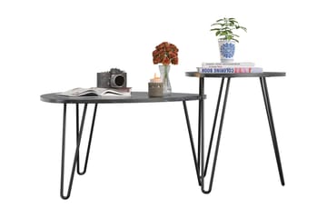 Athena Satsbord Svart/Marmormönster - Novogratz - Möbler - Bord & matgrupp - Soffbord