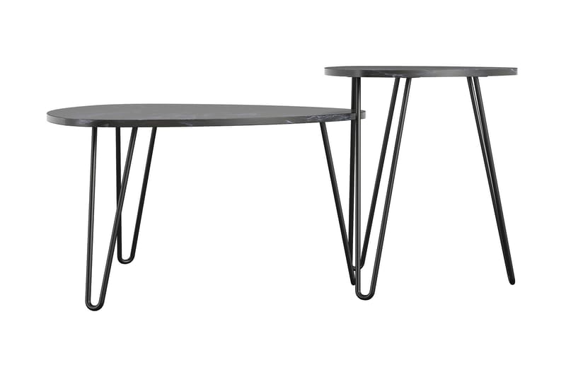 Athena Satsbord Svart/Marmormönster - Novogratz - Möbler - Bord & matgrupp - Soffbord