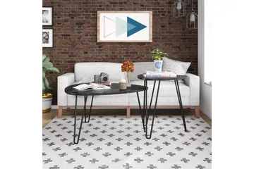 Athena Satsbord Svart/Marmormönster - Novogratz - Möbler - Bord & matgrupp - Soffbord