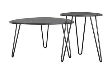 Athena Satsbord Svart/Marmormönster - Novogratz - Möbler - Bord & matgrupp - Soffbord