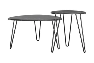 Athena Satsbord Svart/Marmormönster - Novogratz - Möbler - Bord & matgrupp - Soffbord