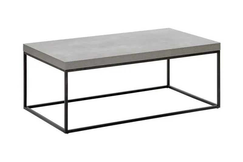 Barreras Rektangulärt Soffbord i Metall med Betonglook - Grå - Möbler - Bord & matgrupp - Soffbord