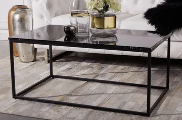 Barreras Soffbord 100 cm Marmormönster - Svart - Möbler - Bord & matgrupp - Soffbord